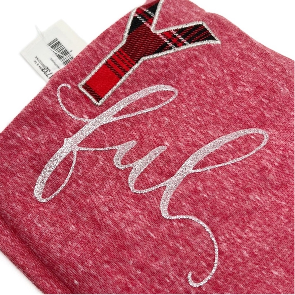 Style & Co Joyful Shine Holiday Sweatshirt Long Sleeve Red Heathered Top… - Picture 7 of 9